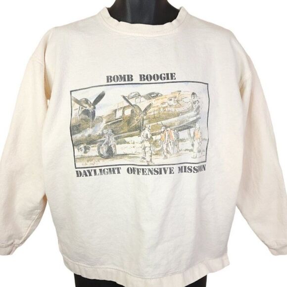 Bomb Boogie Sweatshirt Vintage 80s 90s Daylight Offensive Mission USA Mens Small - Picture 1 of 6